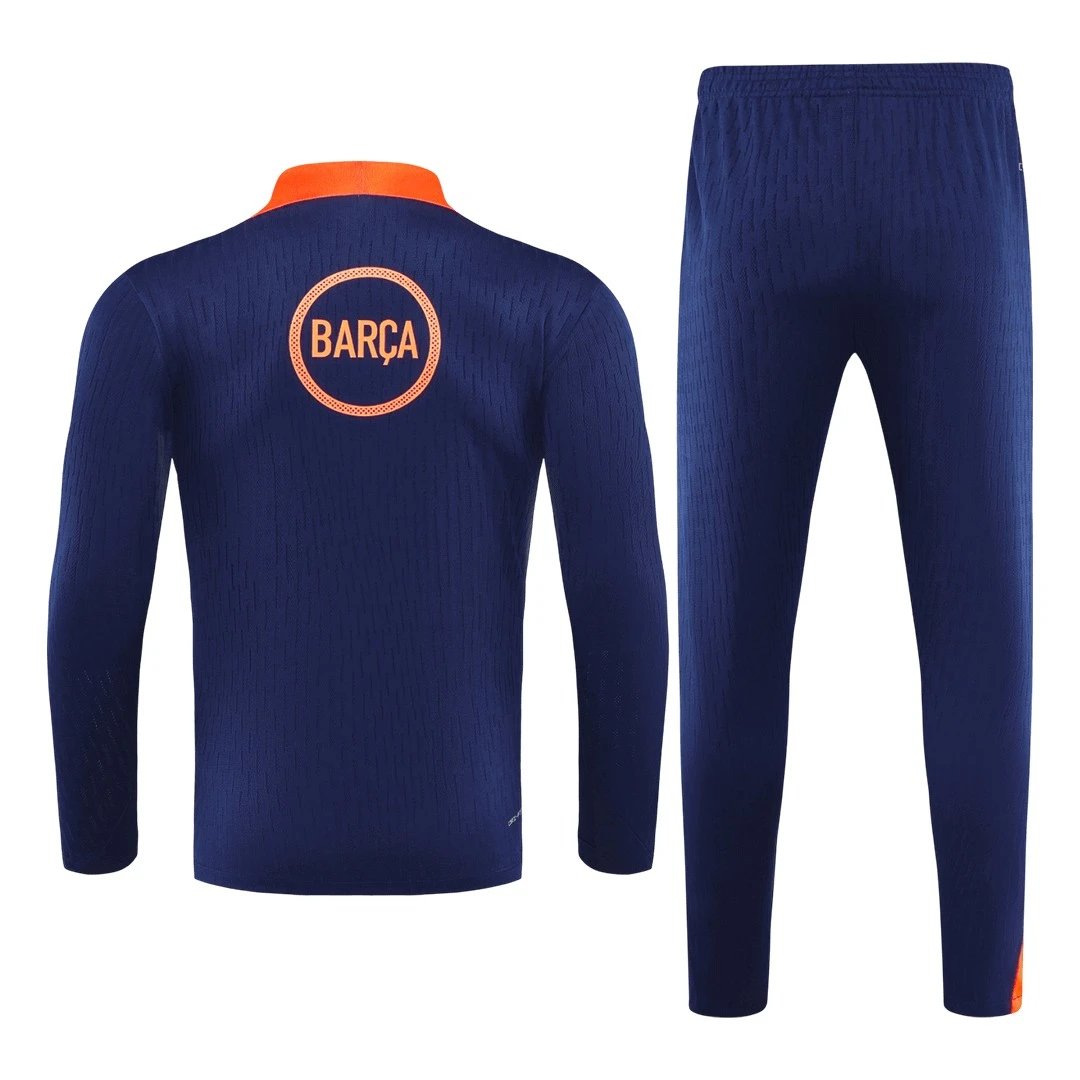Barcelona 2025 1 4 Zip Tracksuit 26 Black Orange — QC