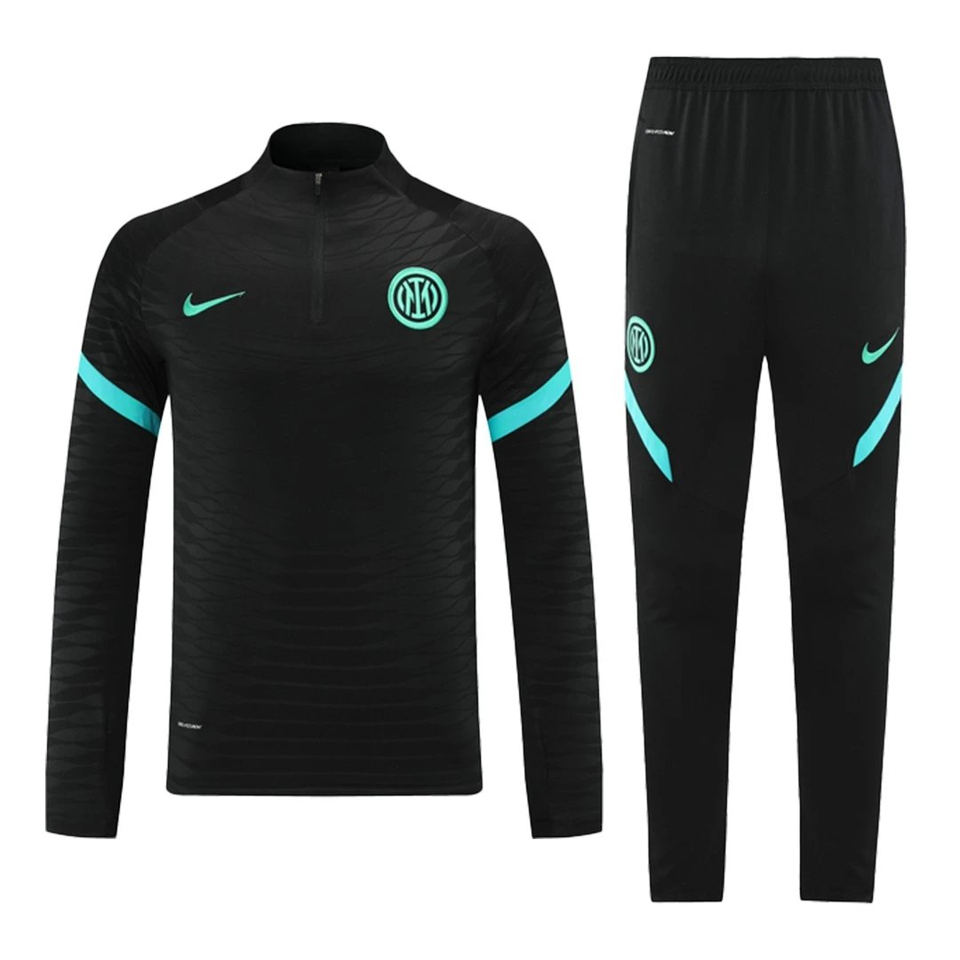 Inter Milan 1 4 Zip Tracksuit 2021 22 Black — photo 2