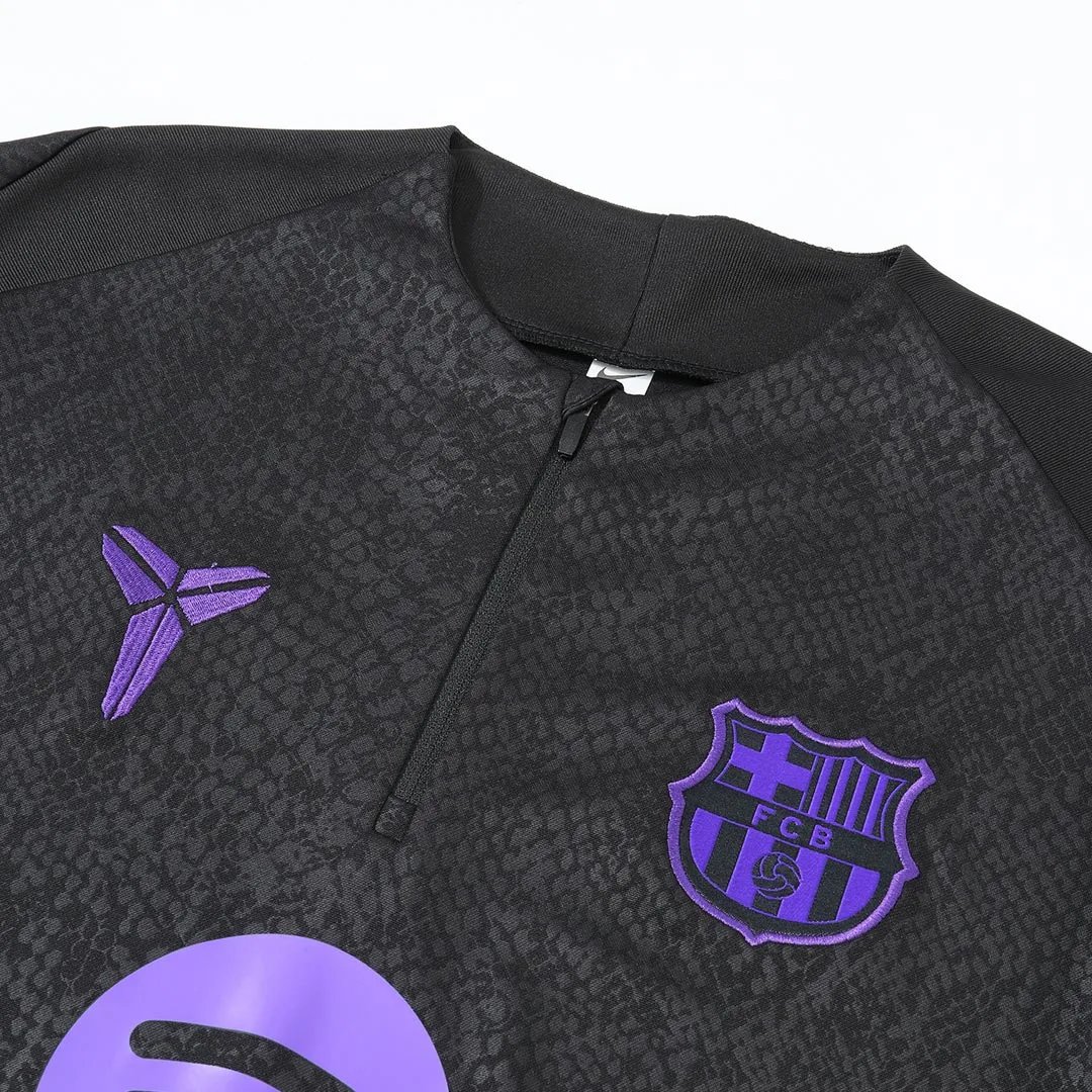 Barcelona 2025 1 4 Zip Tracksuit 26 Kids Black — Photo 6