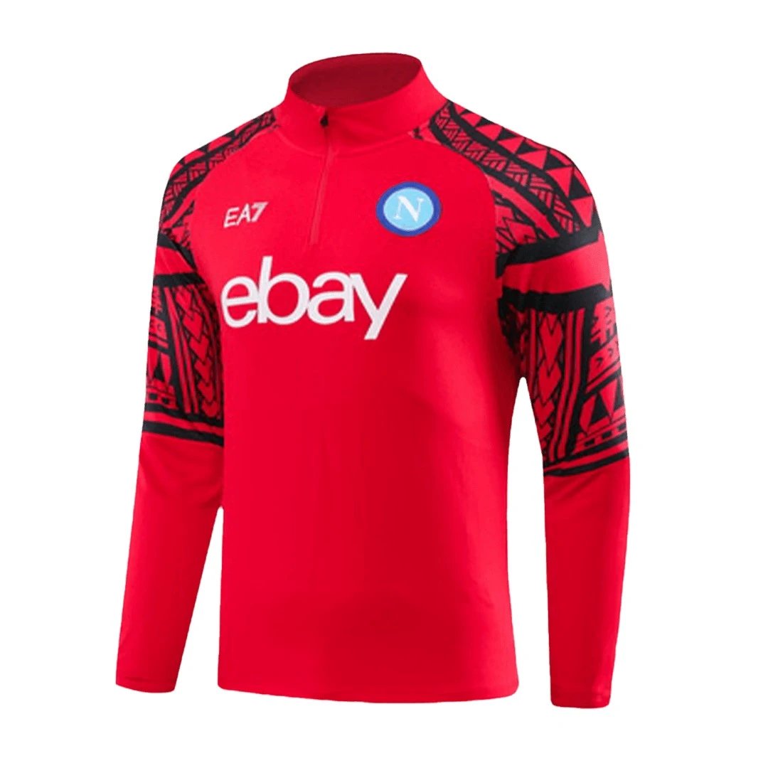 Napoli 2023 1 4 Zip Tracksuit 24 Kids Red — Photo 3