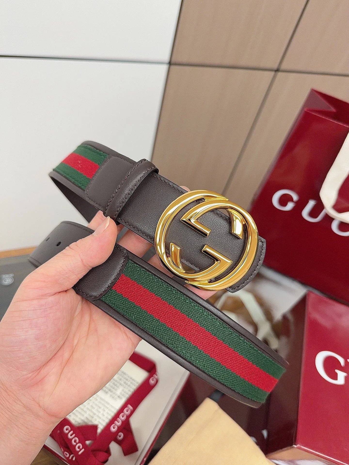 Gucci Leather Belt Ver.B — Zdjęcie 9