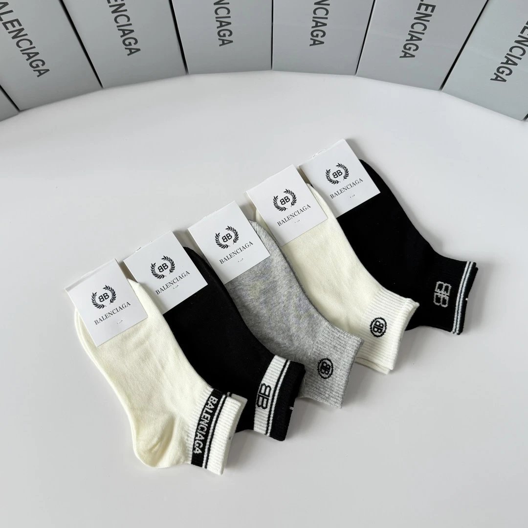 Balenciaga Quarter Socks 5-Pair Box Ver.B — Photo 8