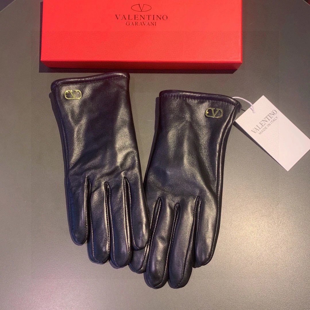 Valentino Lambskin Cashmere Gloves Ver.D — QC