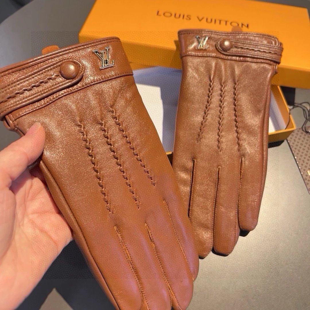 Louis Vuitton Lambskin Cashmere Gloves Ver.B — QC
