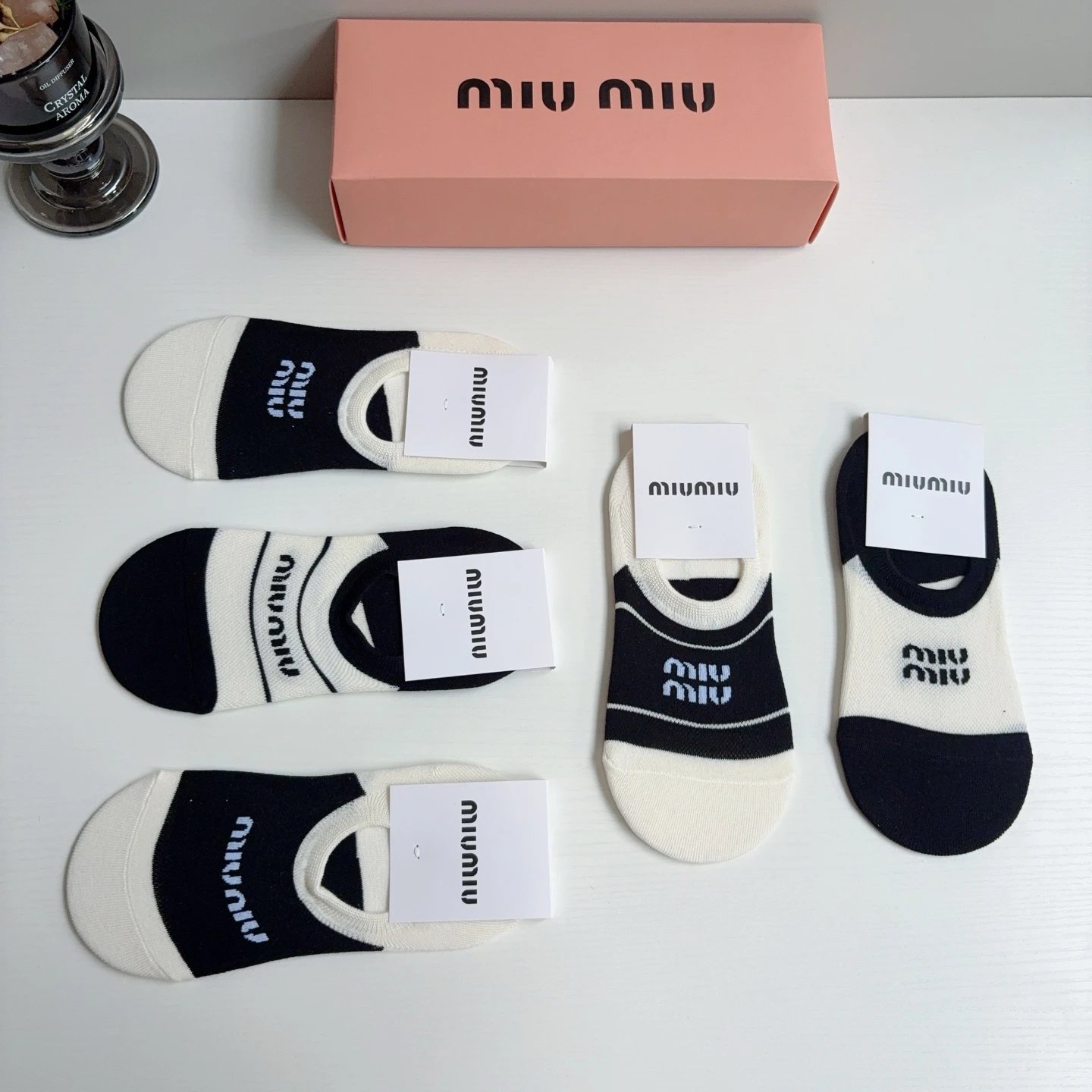 Miu Miu Cotton No-Show Socks — photo 5