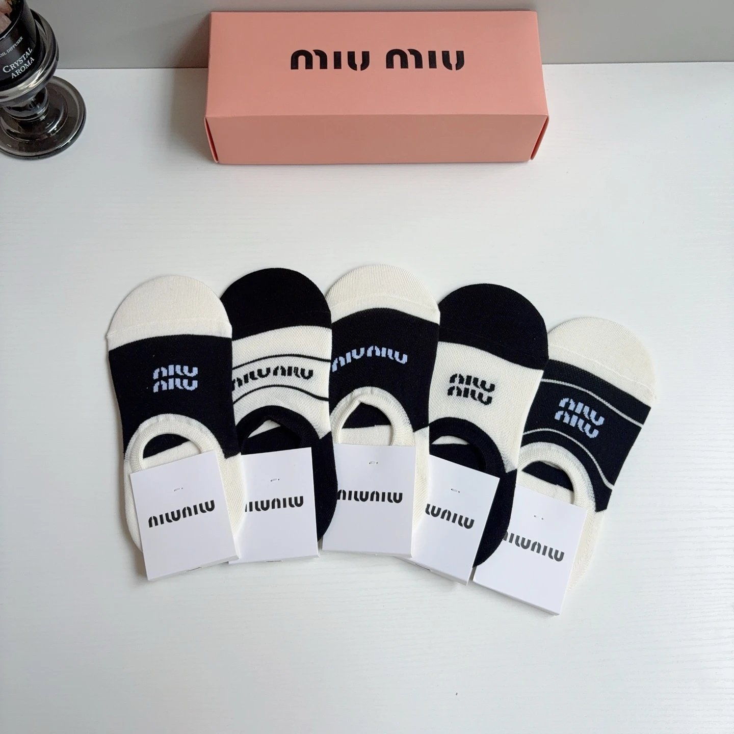 Miu Miu Cotton No-Show Socks — photo 4