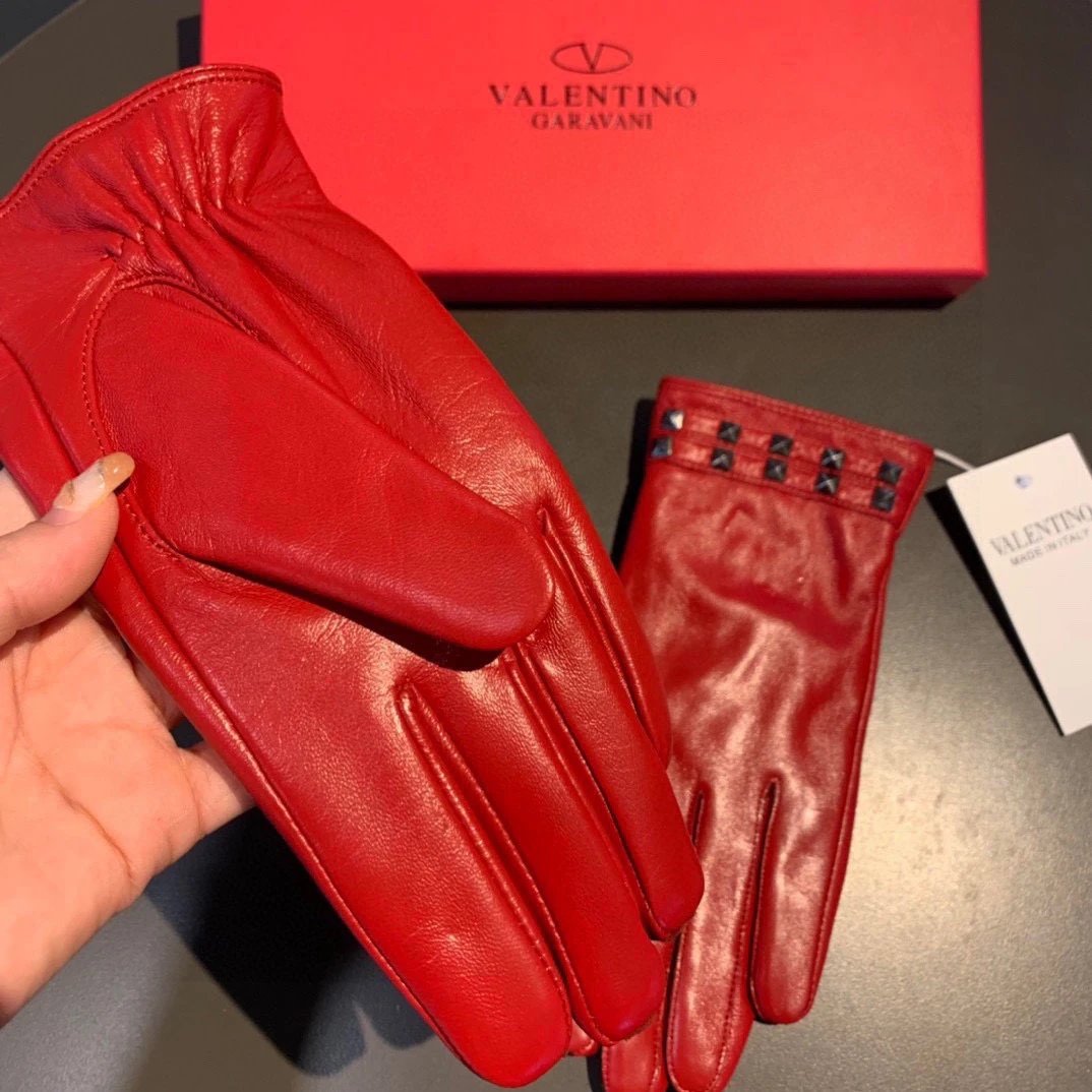 Valentino Lambskin Cashmere Gloves Ver.B — QC
