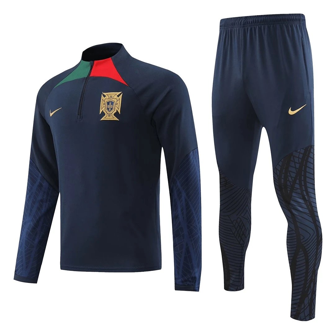 Portugal 2022 1 4 Zip Tracksuit Black — Photo 2