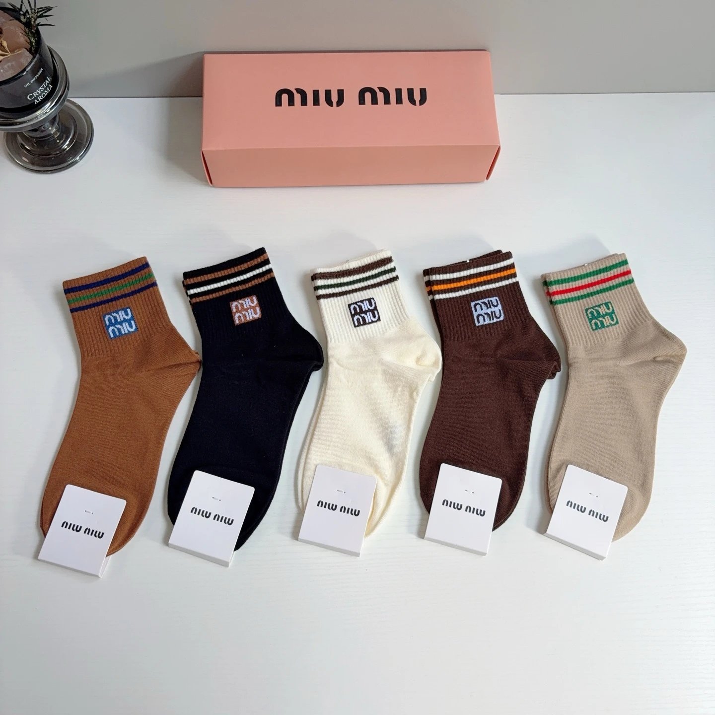 Miu Miu Crew Cotton Socks — Photo 2