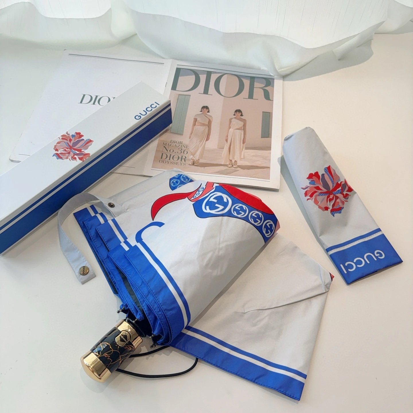 Gucci UV Protection Folding Umbrella Ver.K — Zdjęcie 7