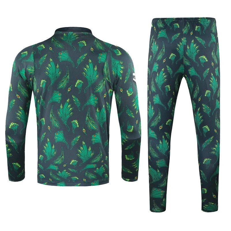 Nigeria 2021 1 4 Zip Tracksuit Dark Green — Photo 2