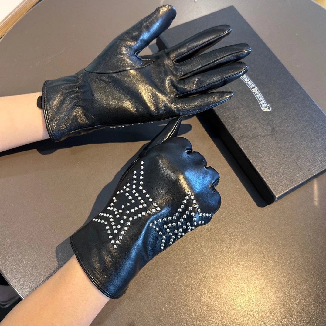 Chrome Hearts Lambskin Cashmere Gloves Ver.C — QC