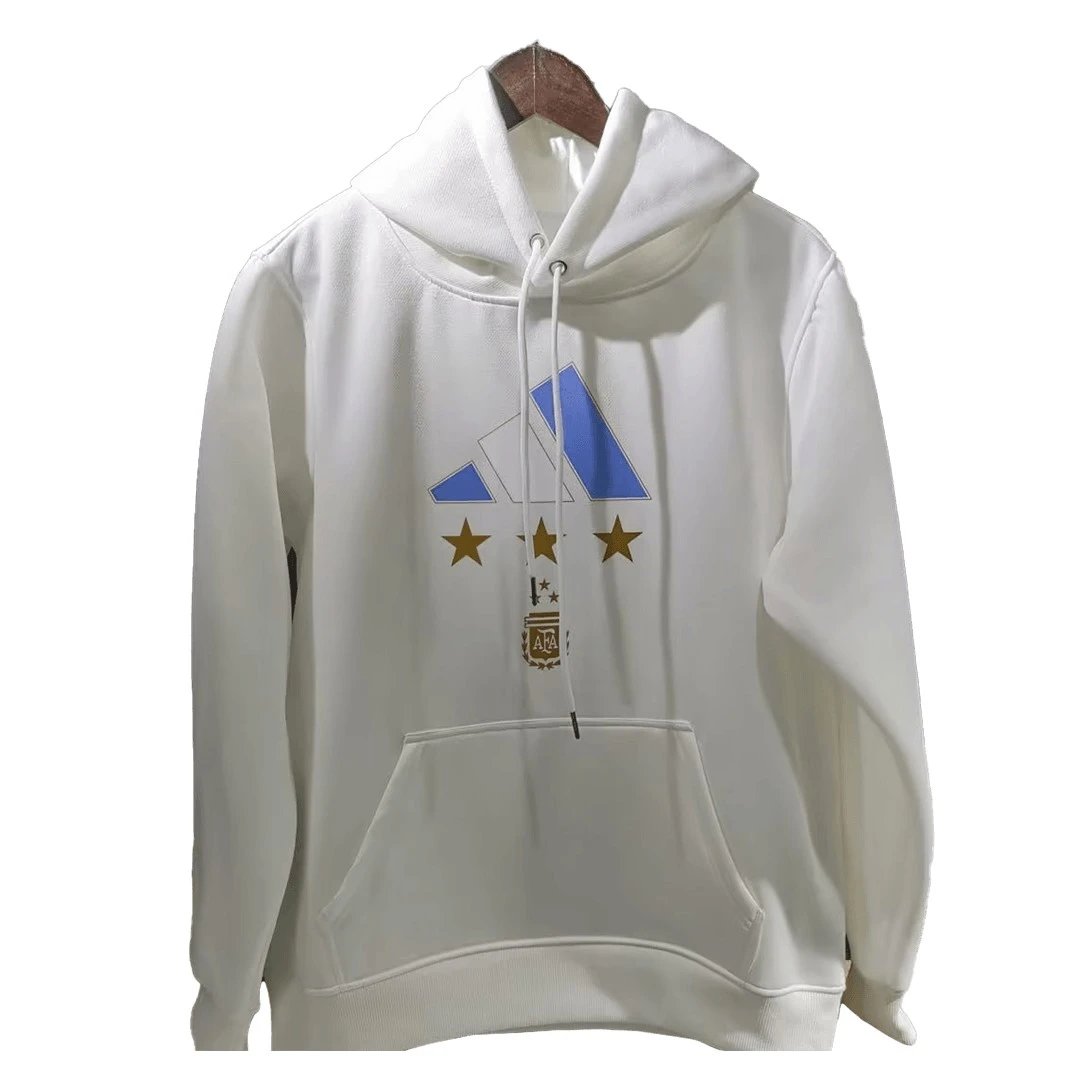Argentina 2022 Three Stars Winners Sweater Hoodie White — Zdjęcie 2