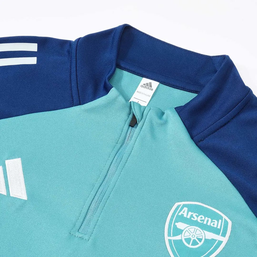 Arsenal 2025 1 4 Zip Tracksuit 26 Kids Green — Zdjęcie 8
