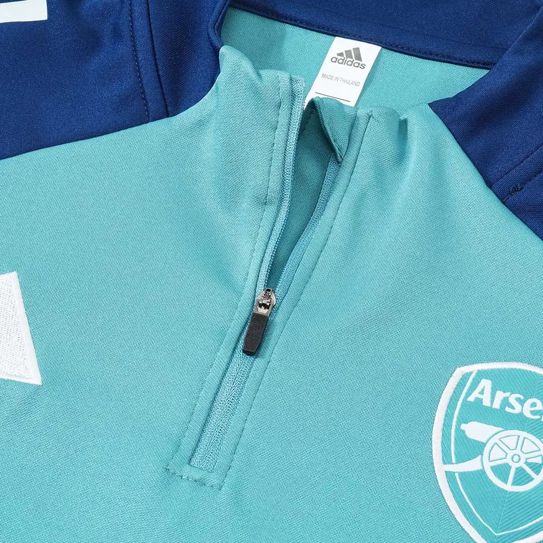 Arsenal 2025 1 4 Zip Tracksuit 26 Kids Green — Zdjęcie 9