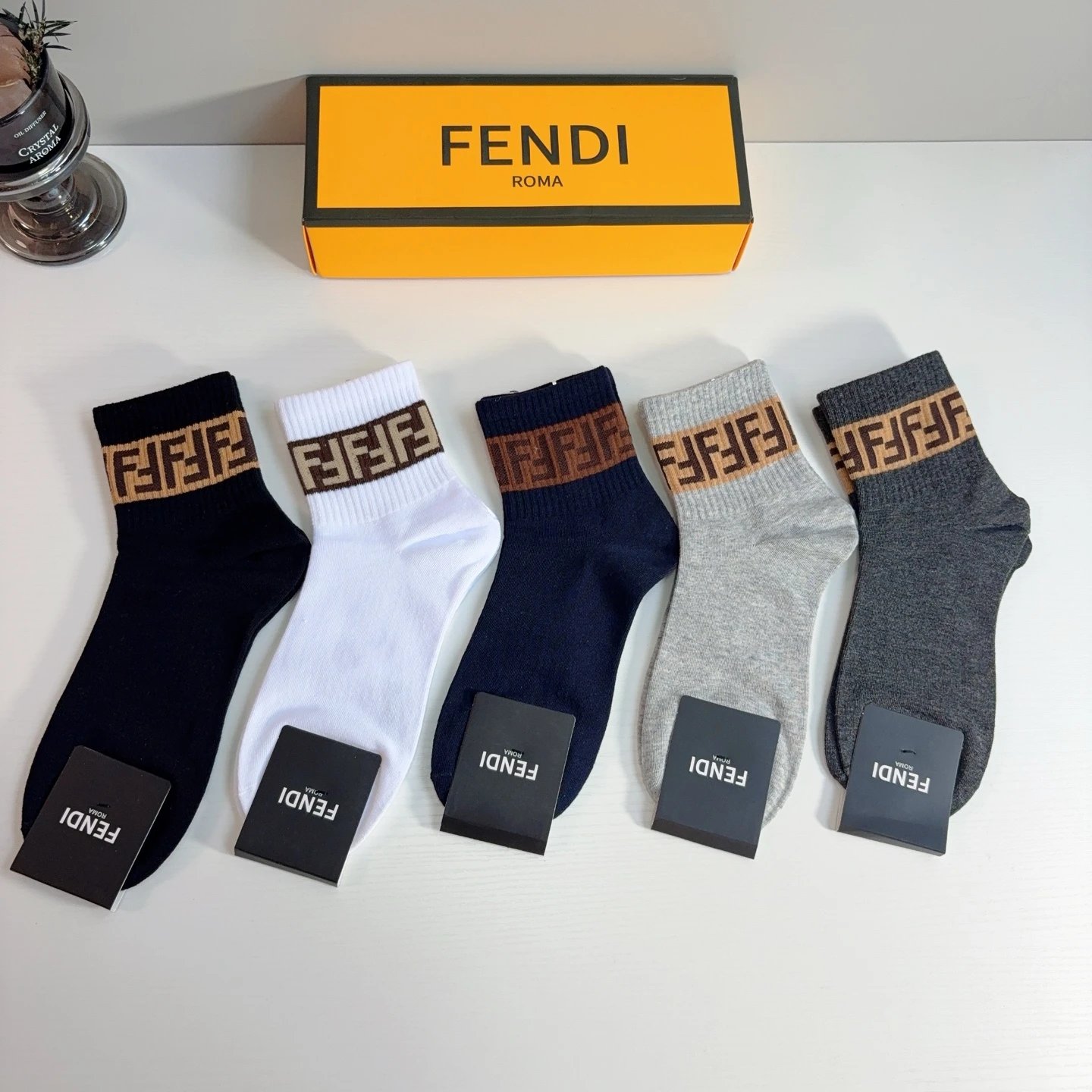 Fendi Crew Cotton Socks Ver.B — Photo 2