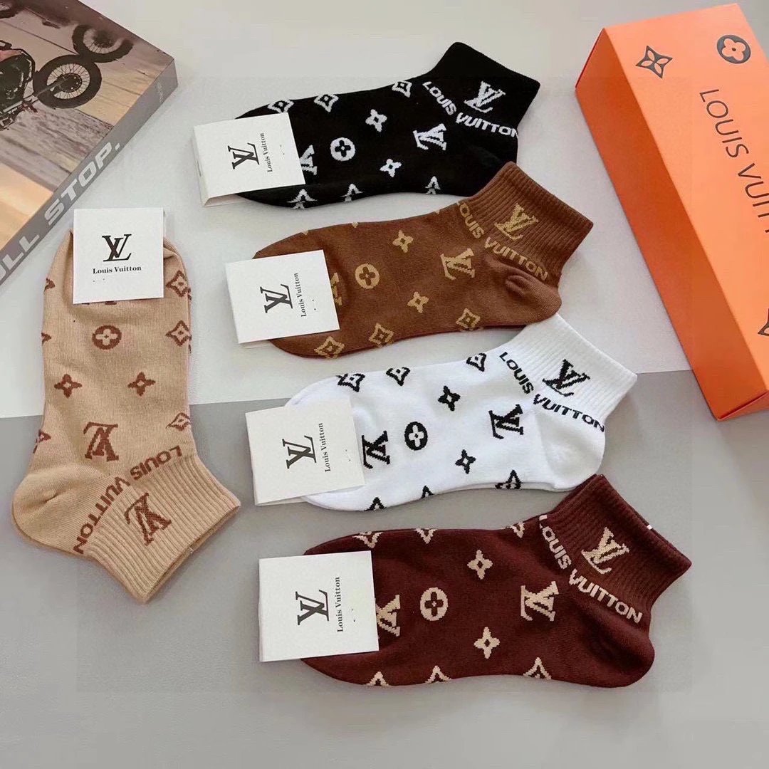 Louis Vuitton Crew Cotton Socks Ver.A — Zdjęcie 9