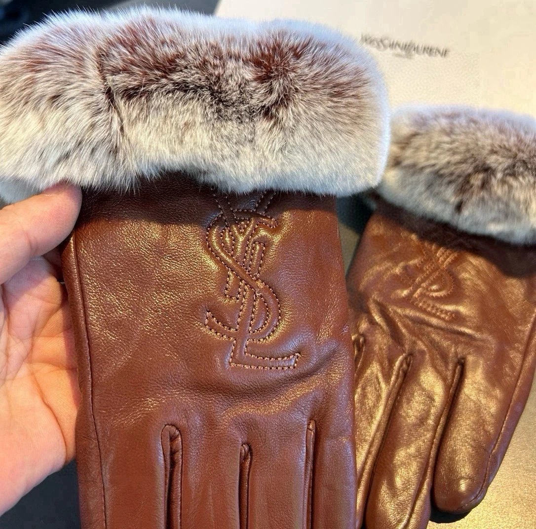 Saint Laurent Lambskin Cashmere Gloves Ver.C — Photo 4