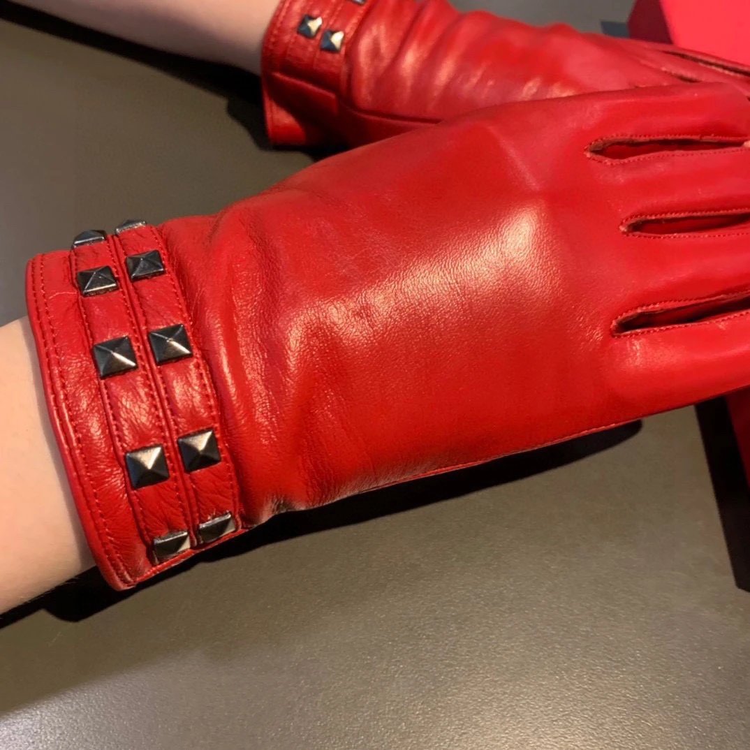 Valentino Lambskin Cashmere Gloves Ver.B — QC