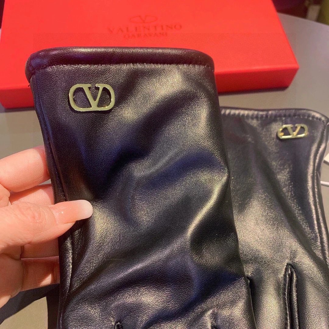 Valentino Lambskin Cashmere Gloves Ver.D — QC
