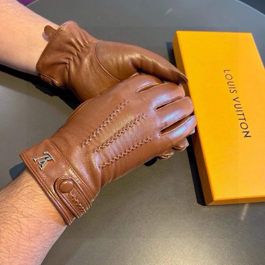 Louis Vuitton Lambskin Cashmere Gloves Ver.B — QC