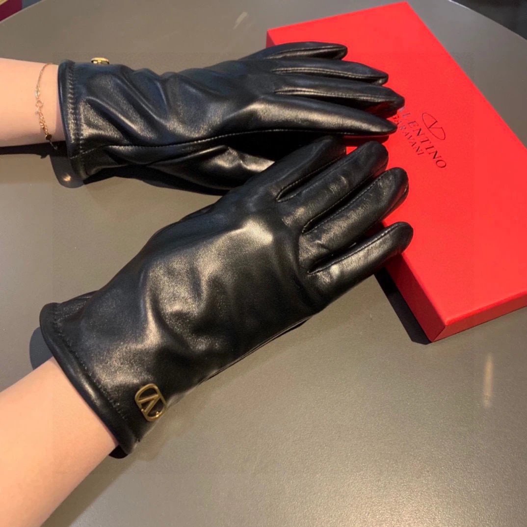 Valentino Lambskin Cashmere Gloves Ver.D — QC