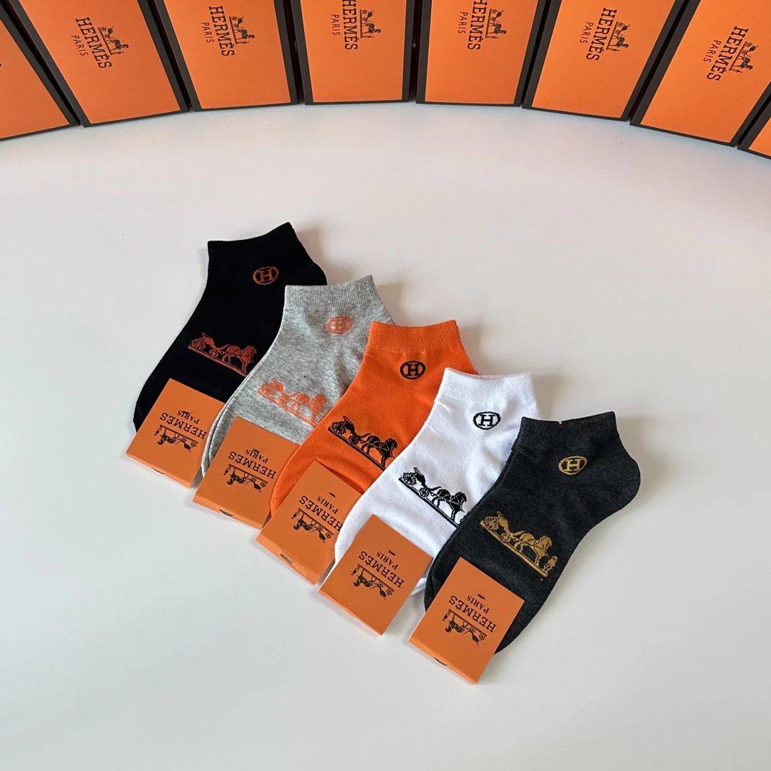 Hermes Quarter Socks 5-Pair Box Ver.A — photo 7