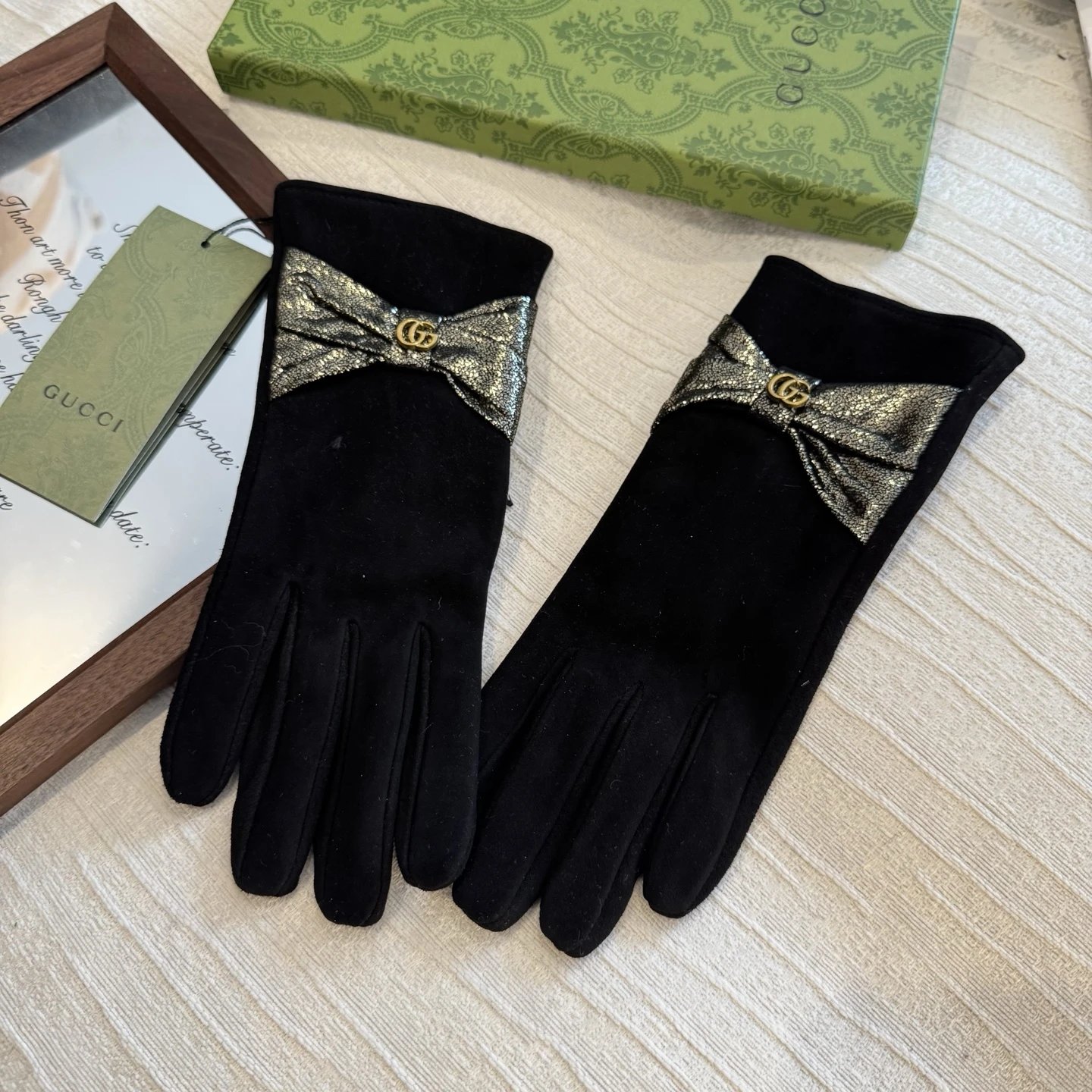 Gucci Lambskin Cashmere Gloves Ver.D — Photo 6
