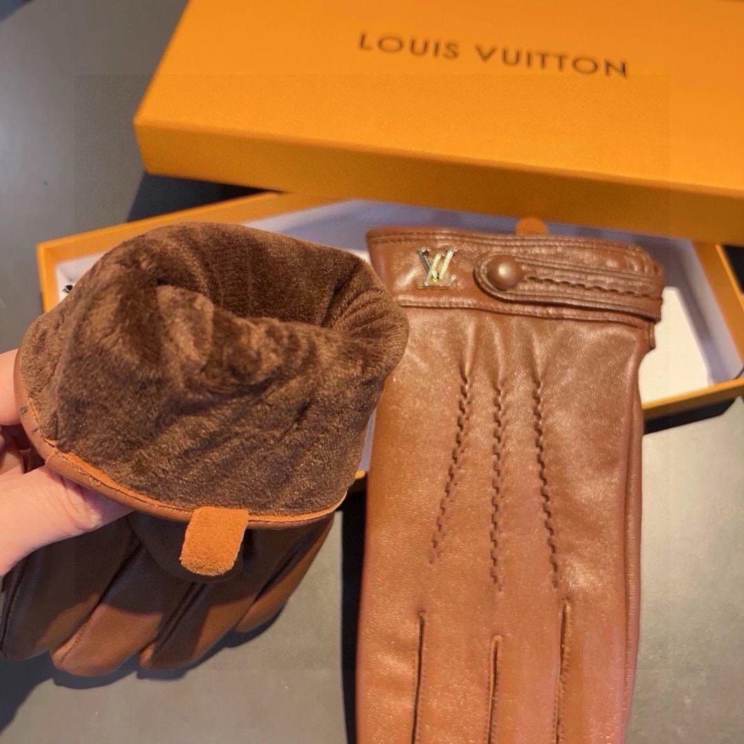 Louis Vuitton Lambskin Cashmere Gloves Ver.B — QC