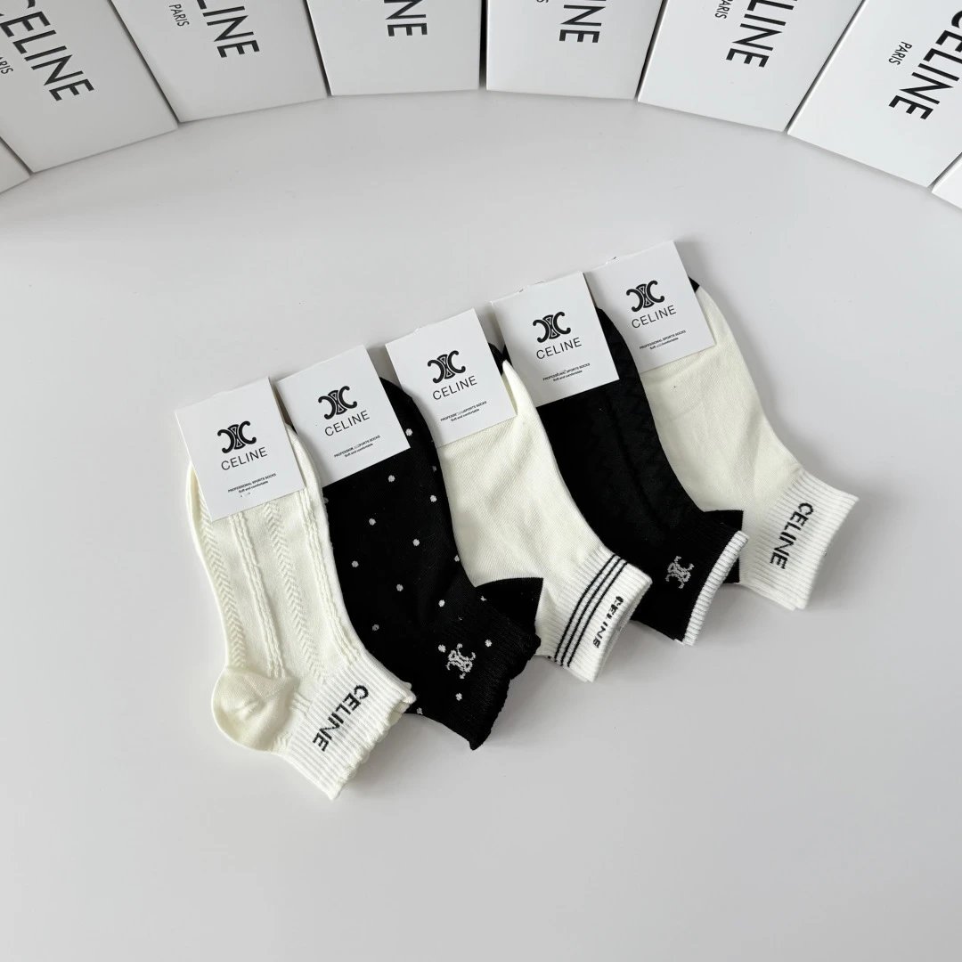 Celine Quarter Socks 5-Pair Box Ver.A — photo 8