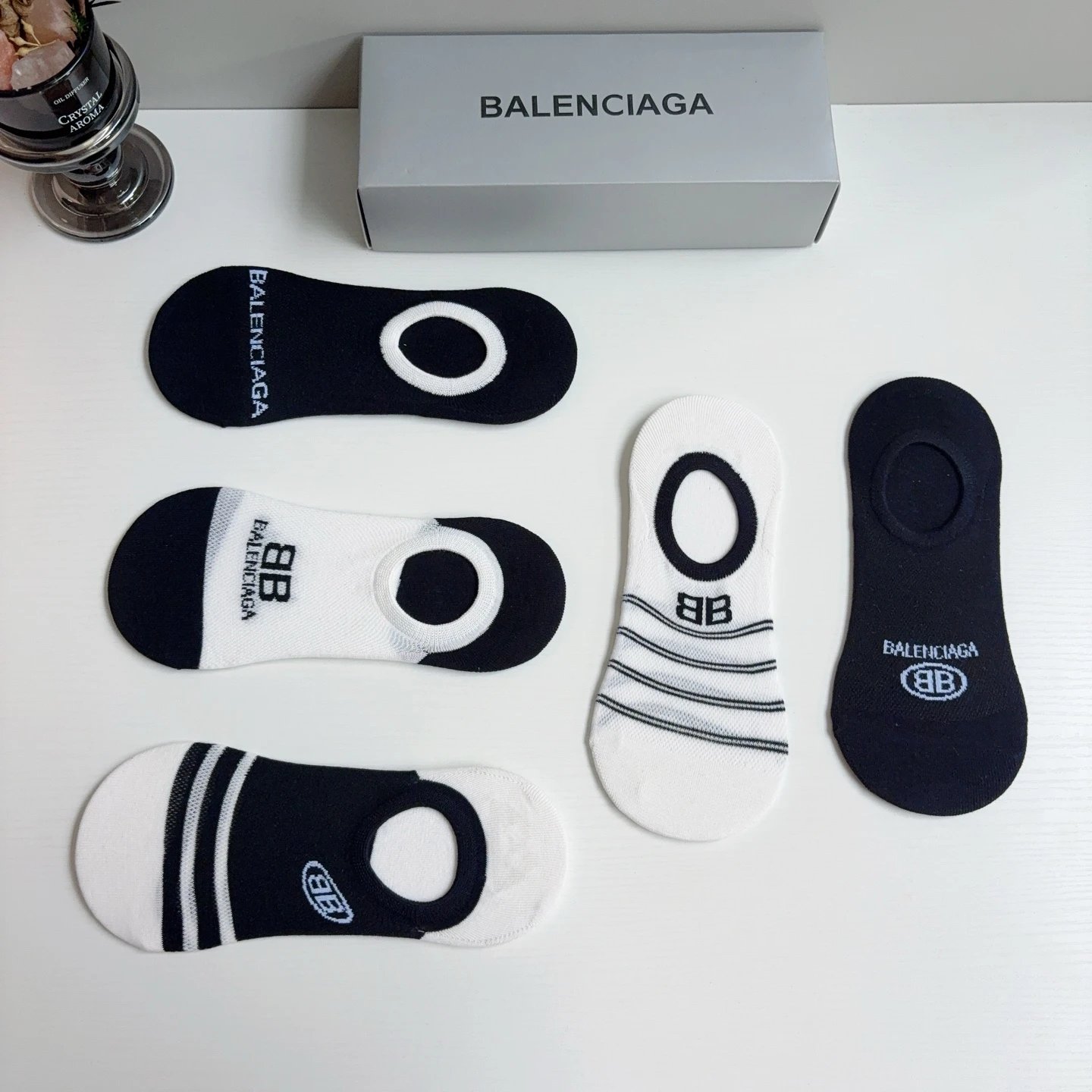 Balenciaga Cotton No-Show Socks — photo 9