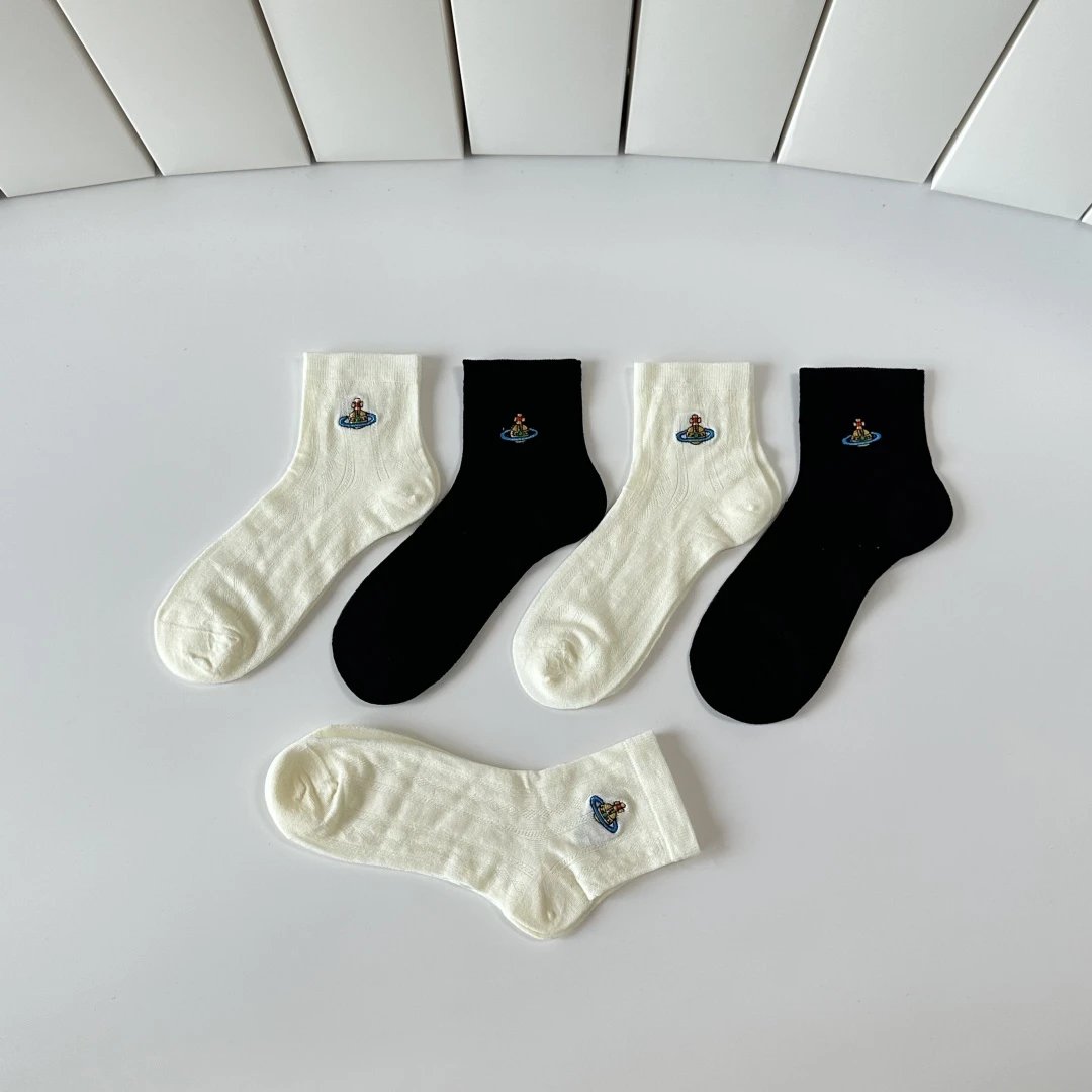 Vivienne Westwood Embroidered Crew Socks 5-Pair Box Ver.A — photo 2