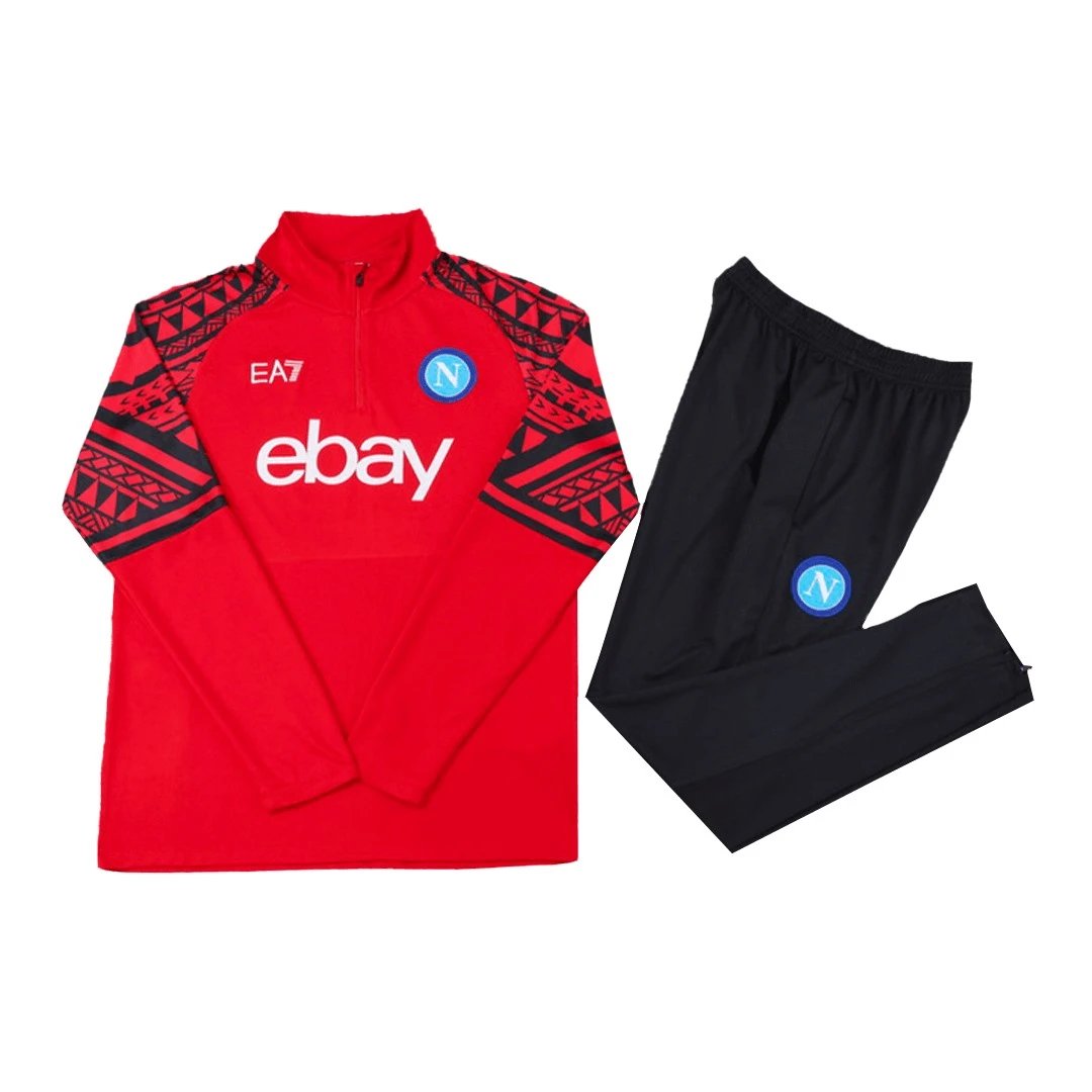 Napoli 2023 1 4 Zip Tracksuit 24 Kids Red — Photo 18