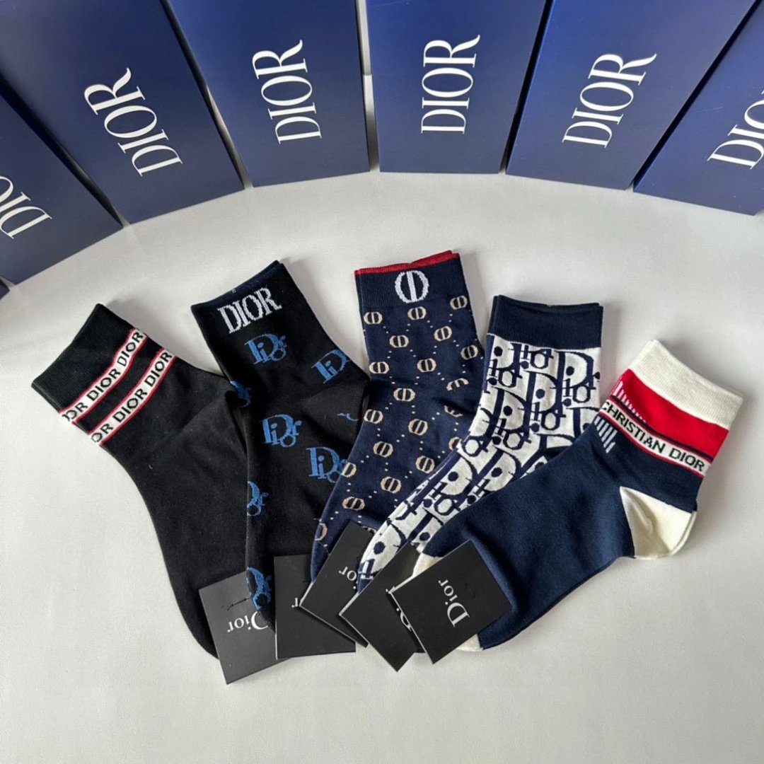 Dior Classic Crew Socks 5-Pair Box — Zdjęcie 3