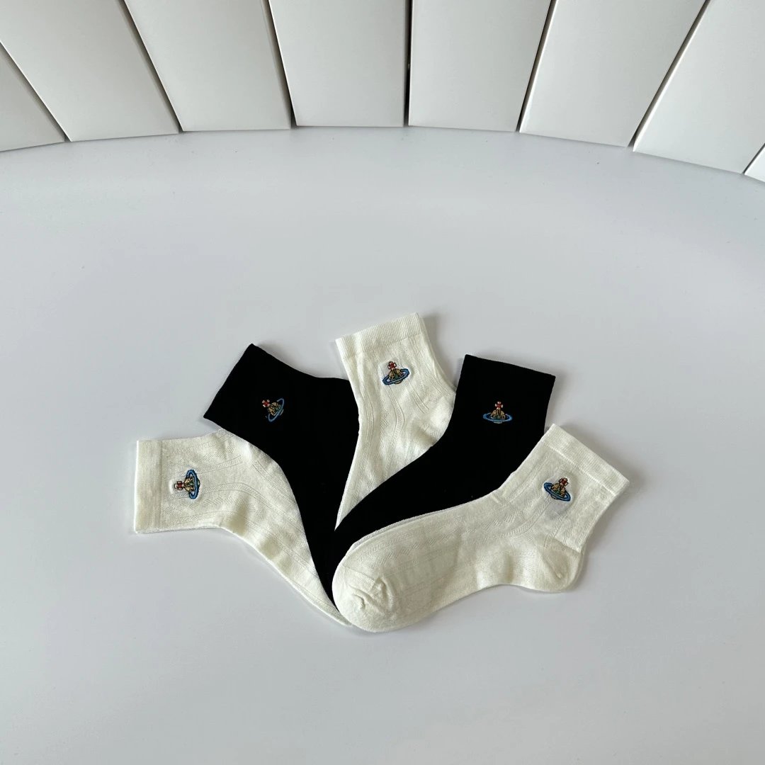 Vivienne Westwood Embroidered Crew Socks 5-Pair Box Ver.A — photo 5