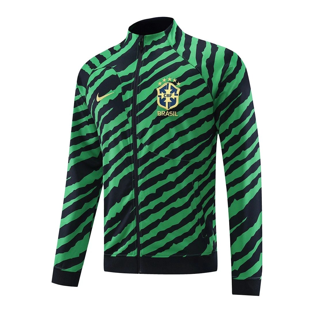 Brazil 2022 Jacket Tracksuit Green Black — QC