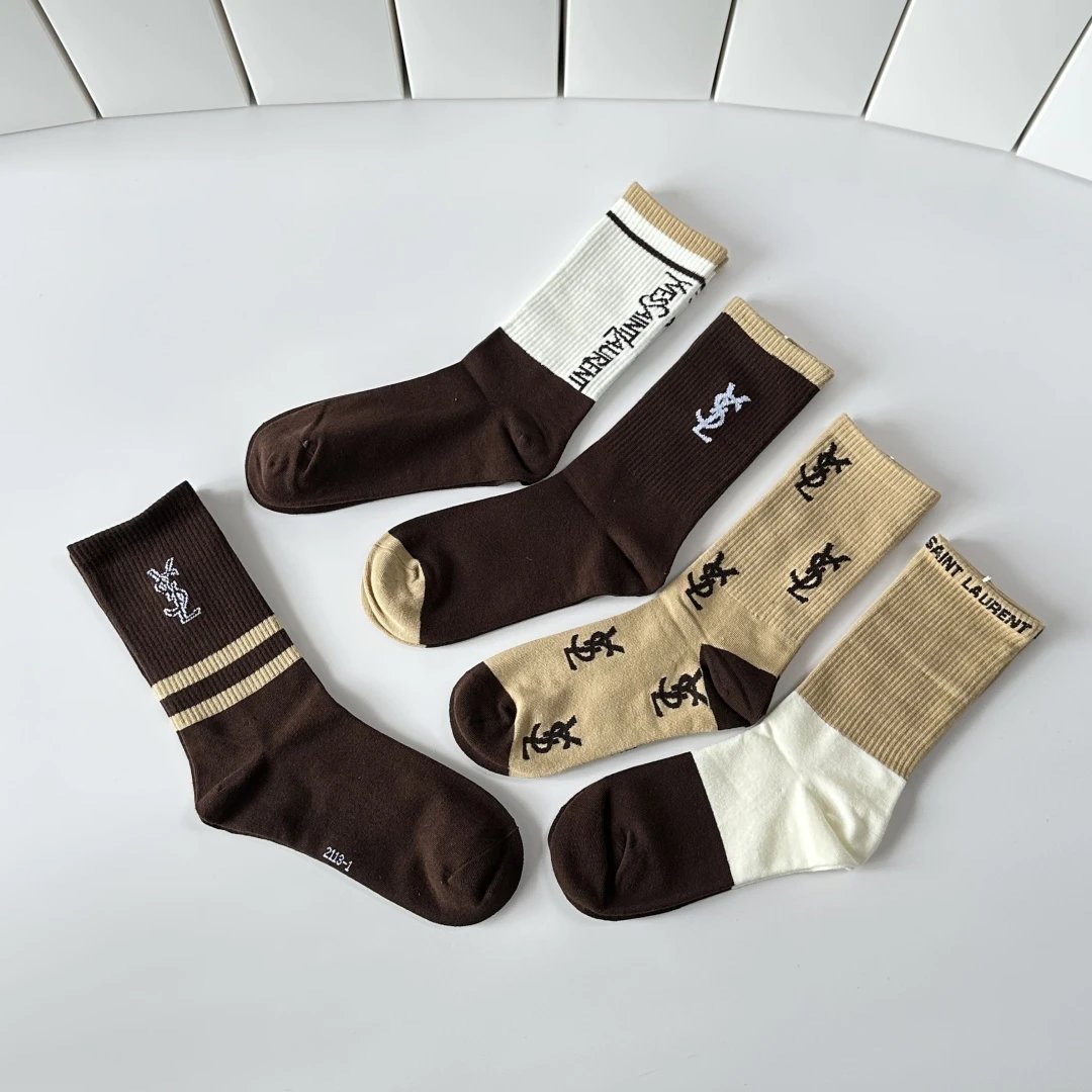 Saint Laurent Crew Socks 5-Pair Box Ver.A — Zdjęcie 4