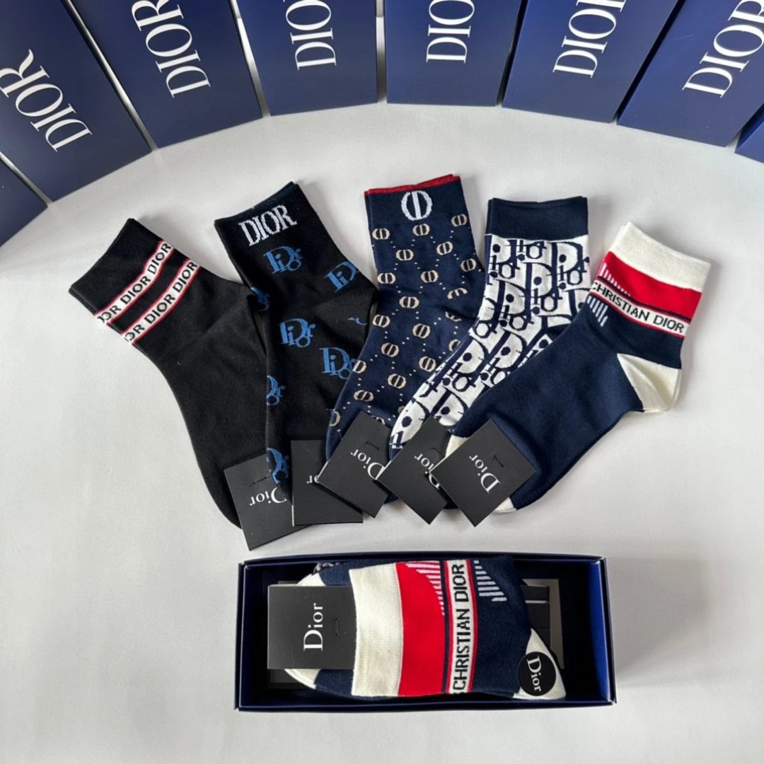 Dior Classic Crew Socks 5-Pair Box — Zdjęcie 4