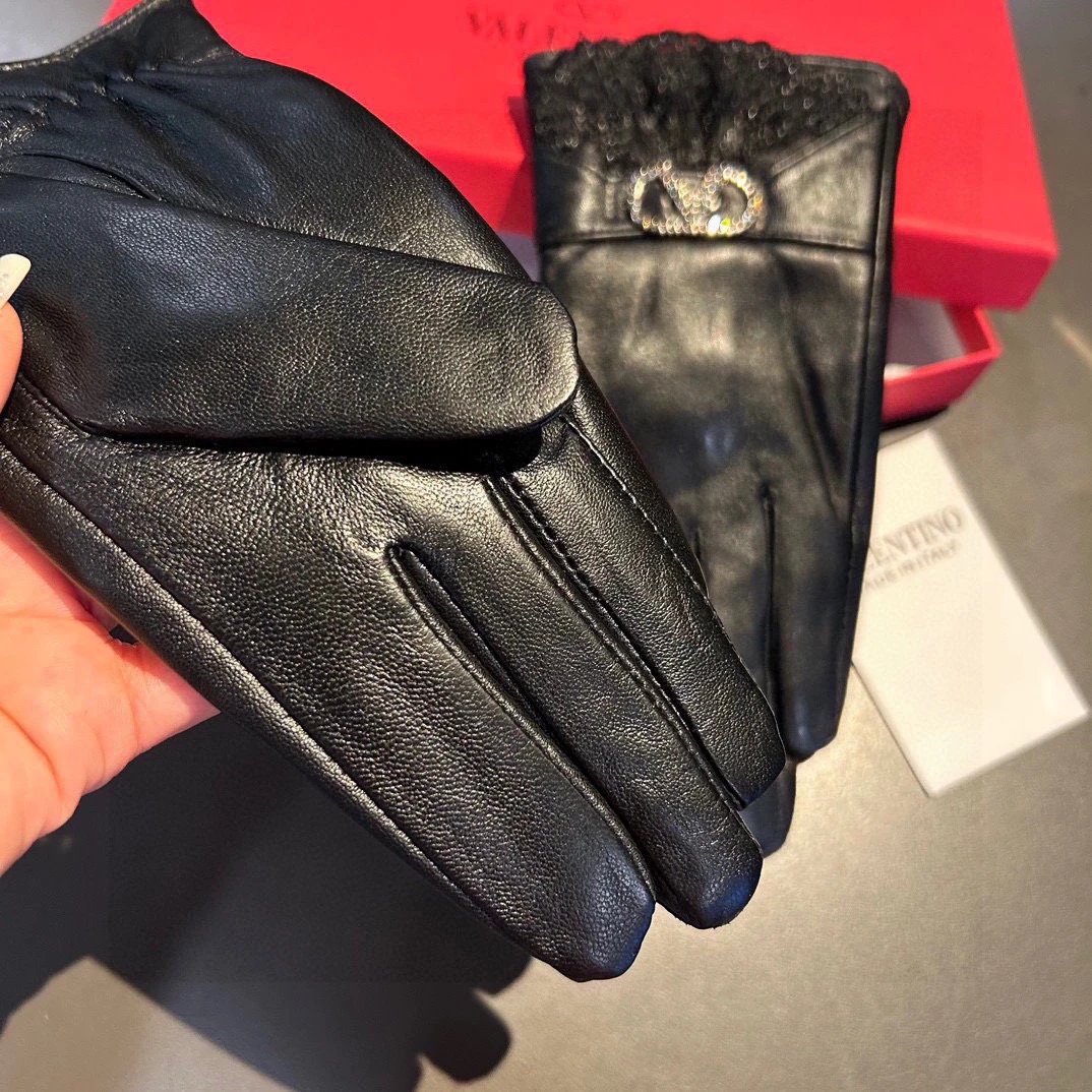 Valentino Lambskin Cashmere Gloves Ver.E — Photo 6