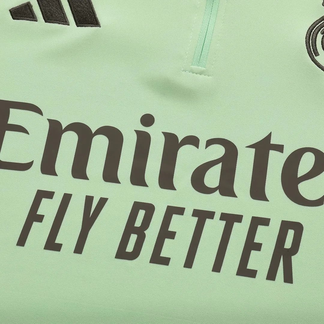 Real Madrid 2025 1 4 Zip Tracksuit 26 Kids Green — Photo 9