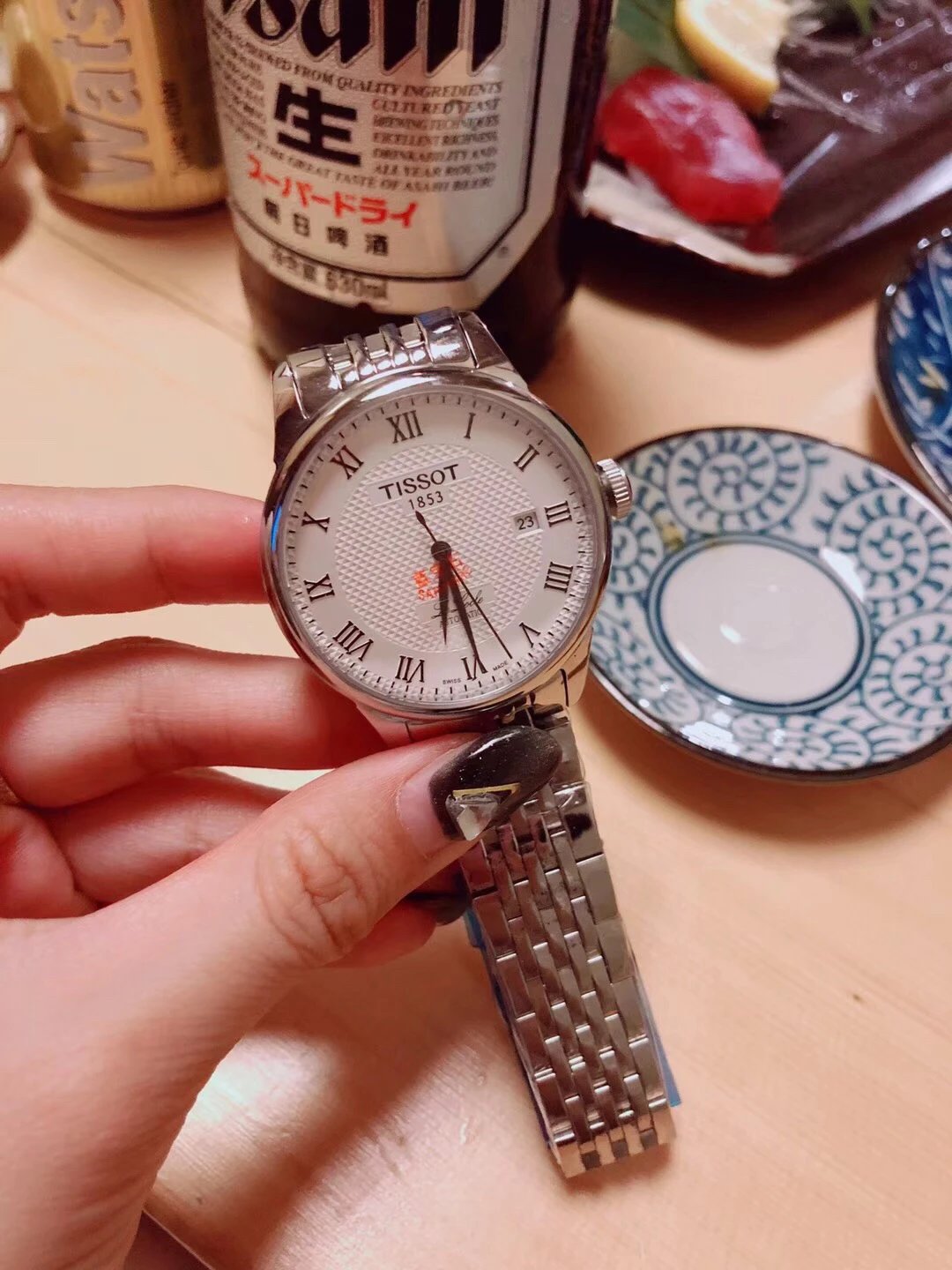 Tissot Le Locle horloge met witte wijzerplaat en roestvrijstalen band Variant A