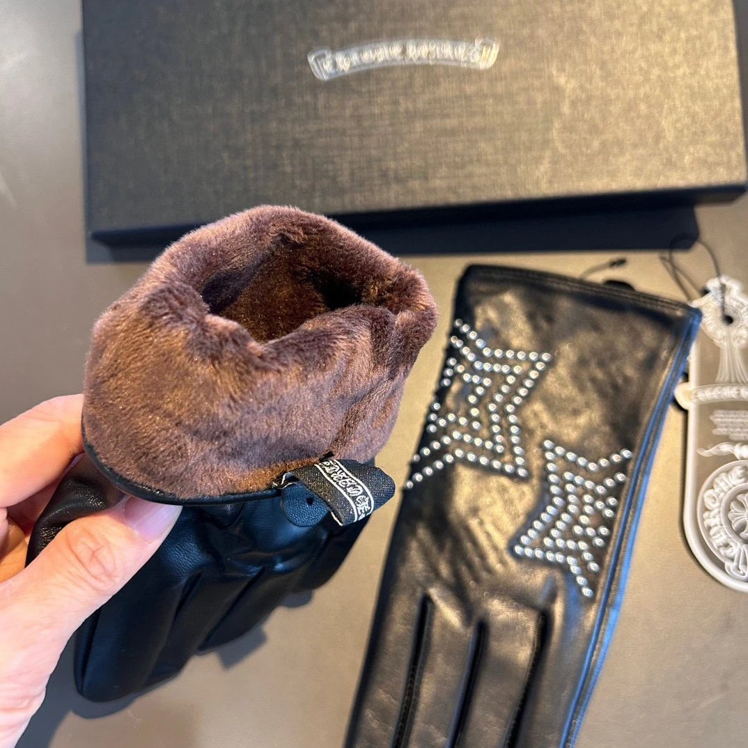 Chrome Hearts Lambskin Cashmere Gloves Ver.C — QC