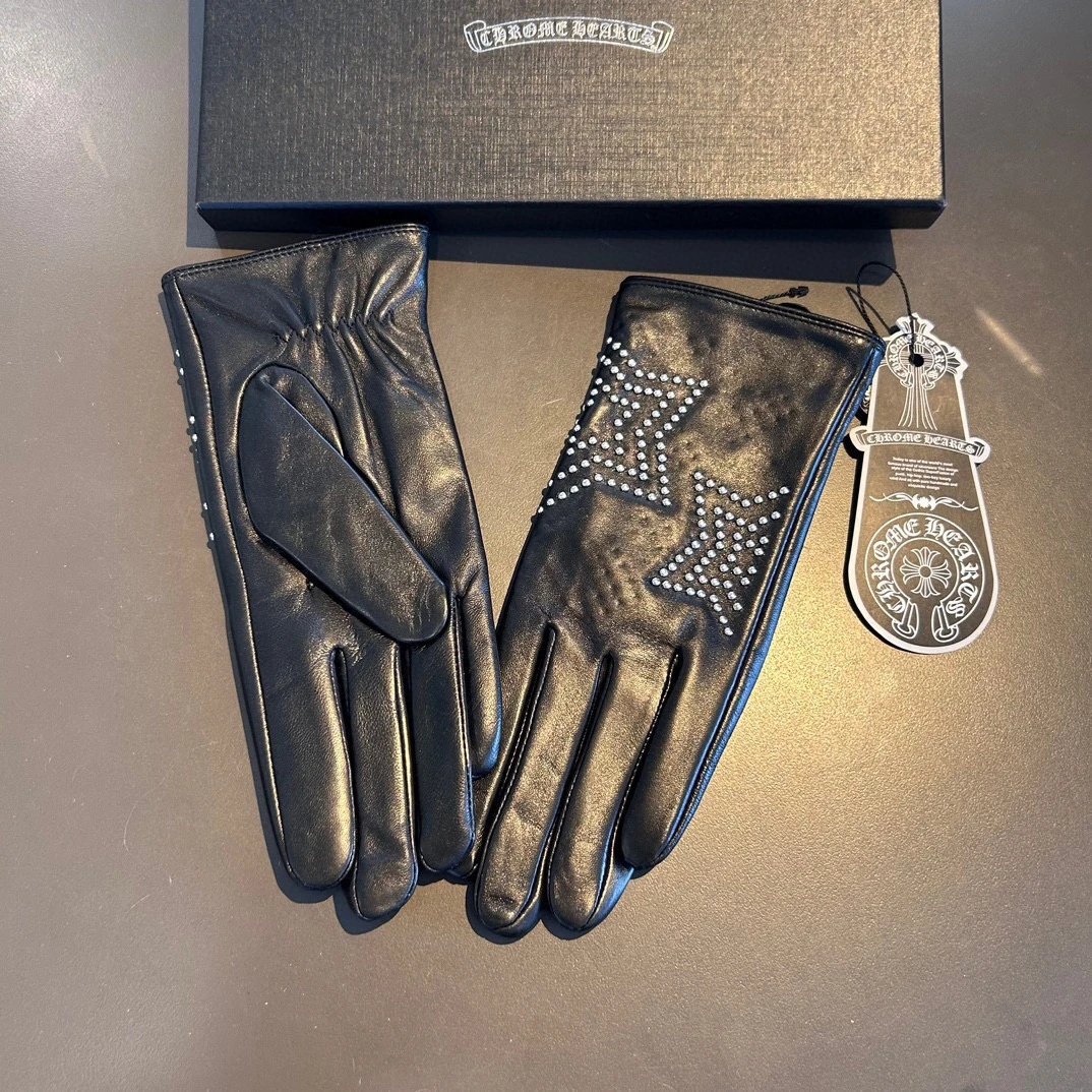 Chrome Hearts Lambskin Cashmere Gloves Ver.C — QC