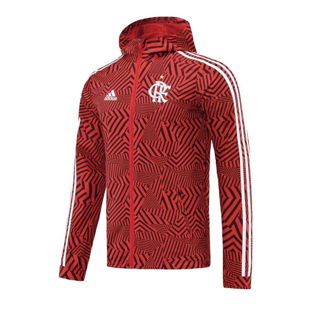 Flamengo 2021 CR Hoodie Windbreaker Jacket 22 Red Black — Photo 2