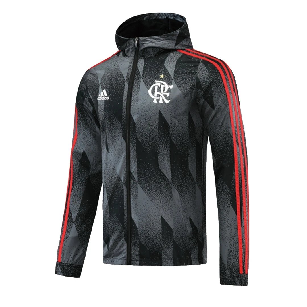 Flamengo 2021 CR Hoodie Windbreaker Jacket 22 Black — Photo 2