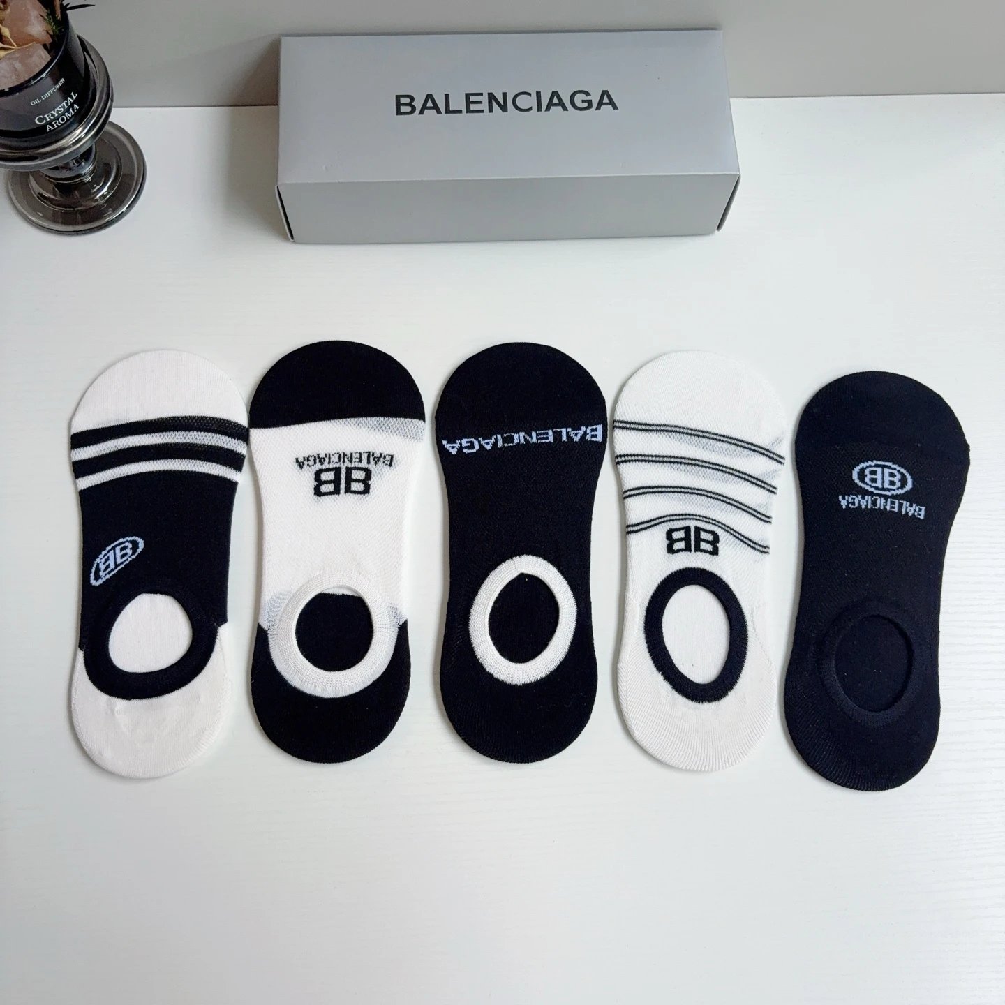 Balenciaga Cotton No-Show Socks — photo 3