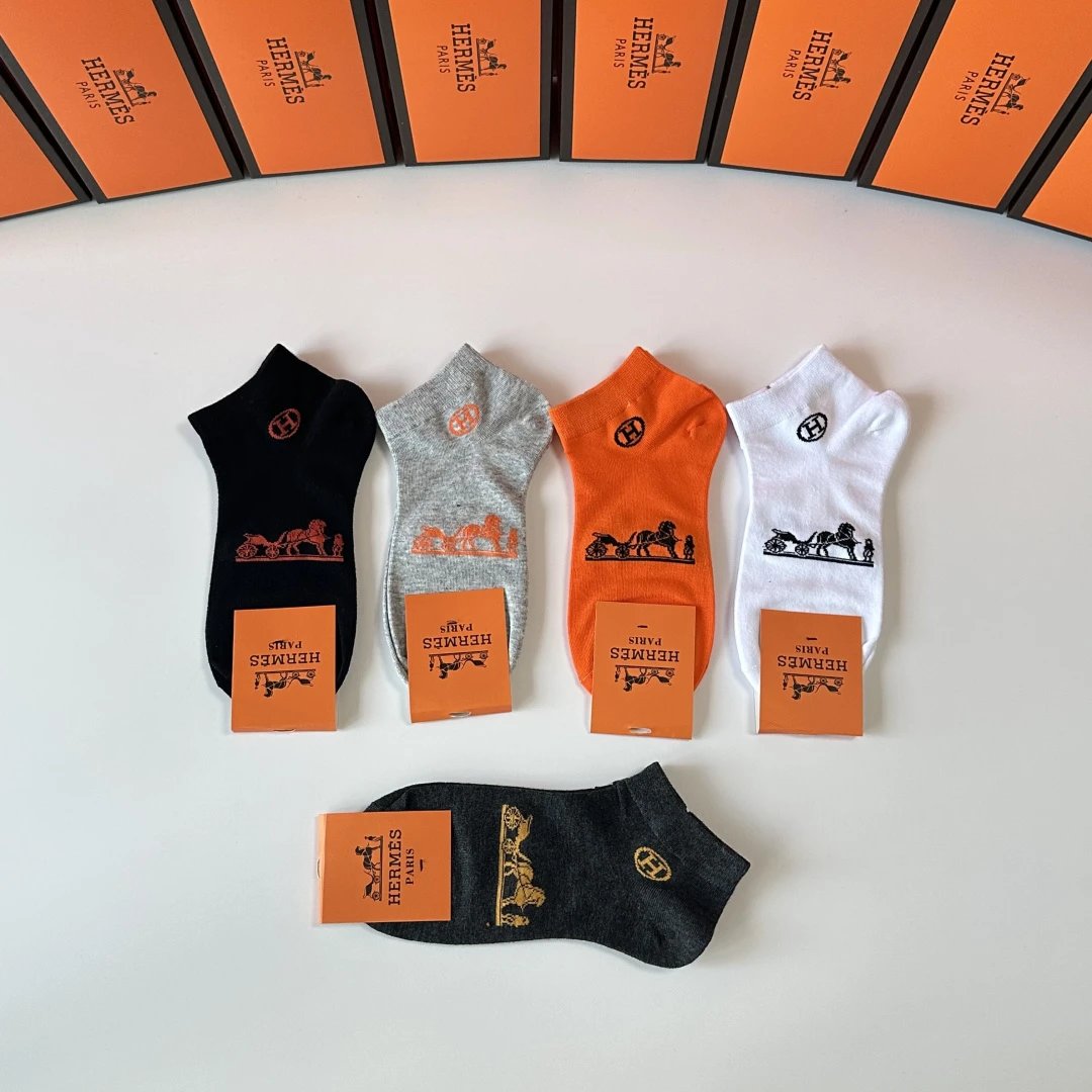 Hermes Quarter Socks 5-Pair Box Ver.A — photo 4
