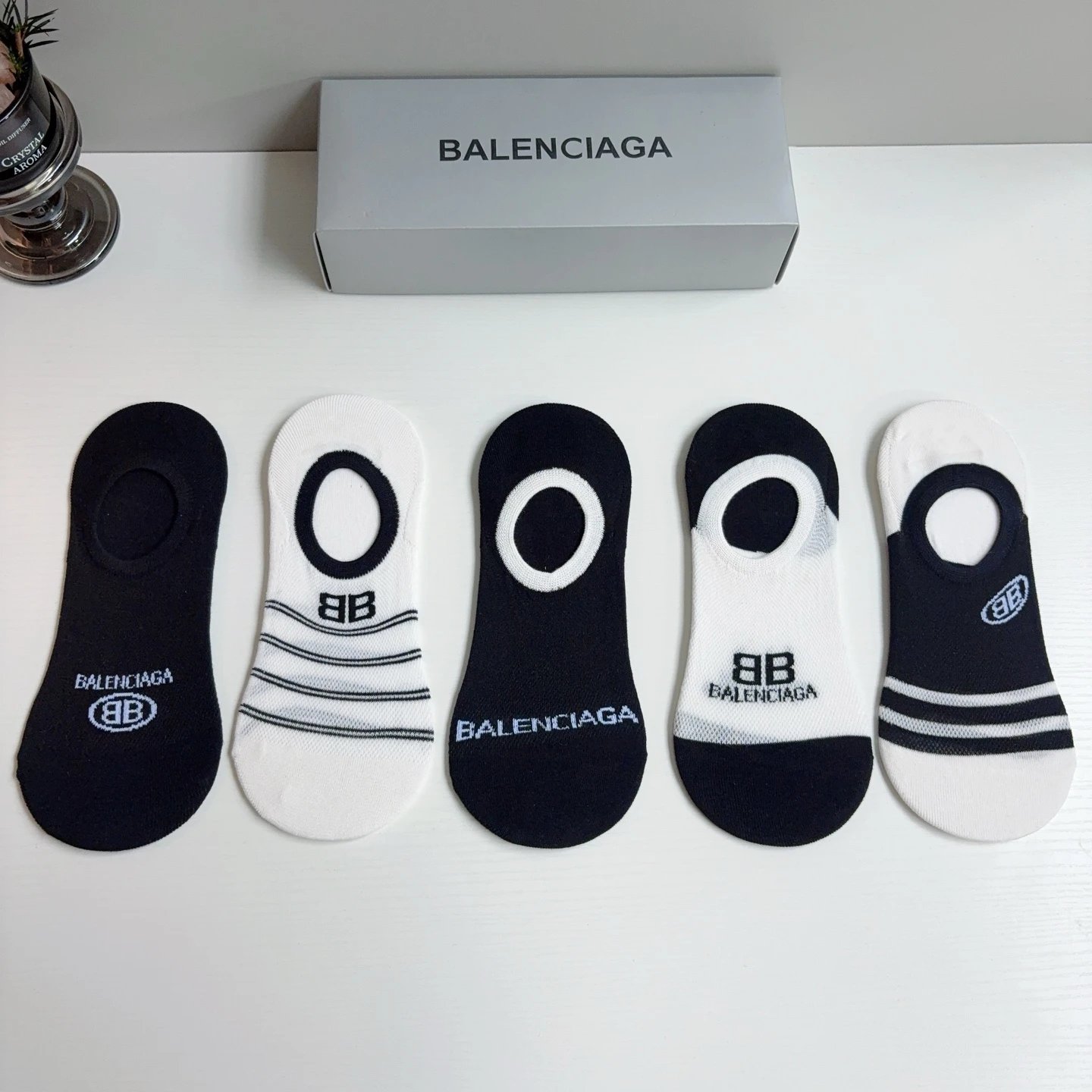 Balenciaga Cotton No-Show Socks — photo 2