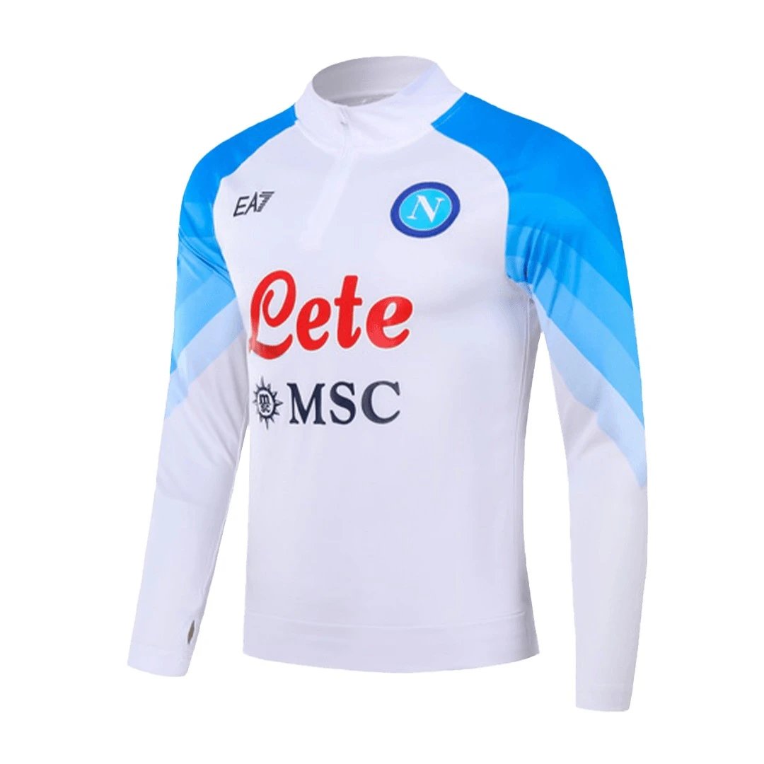 Napoli 2023 1 4 Zip Tracksuit 24 Kids White — Photo 3