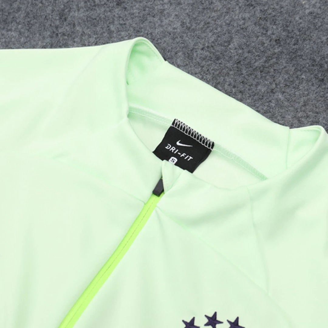 Brazil 1 4 Zip Tracksuit 2022 Kids Green — photo 9